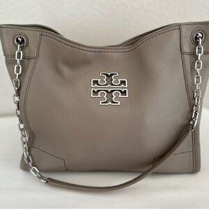 Tori Burch Leather handbag silver/gray